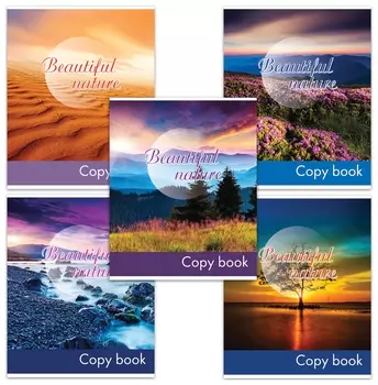 Тетрадь 96 л. клетка "Поразительные пейзажи"