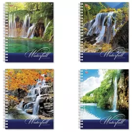 Тетрадь 96 л. клетка Водопады