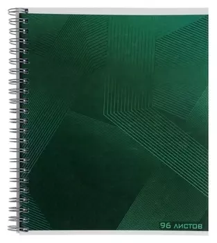 Тетрадь 96л кл на гребне зеленая графика