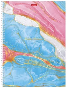 Тетрадь А4, 160 л., Hatber, спираль, клетка, обложка твердая, "Мраморная коллекция", 160тт4в1сп_26111