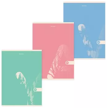 Тетрадь А4, 48 л., Brauberg, скоба, клетка, обложка картон, "Pastel", 404041