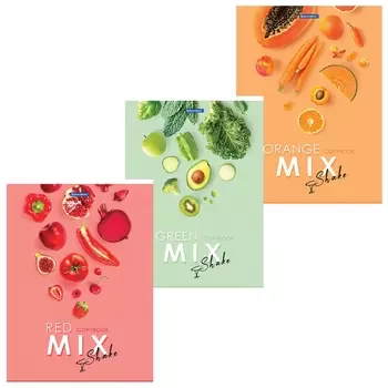 Тетрадь А4, 80 л., Brauberg, скоба, клетка, обложка картон, "Mix", 404046