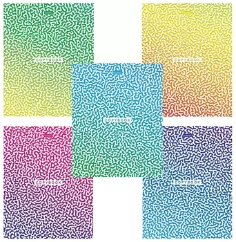 Тетрадь А5, 40 л., Hatber, скоба, клетка, глянцевая ламинация, "Радужные переливы", 40т5лв1