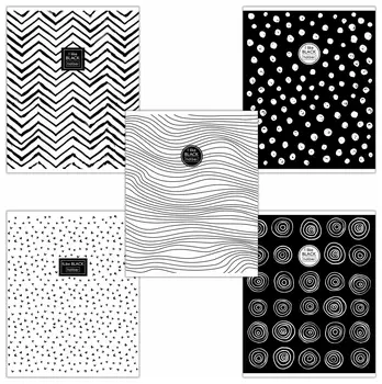 Тетрадь А5 48 л. Hatber скоба, клетка, ламинация, "I Like Black" (5 видов в спайке), 48т5лв1