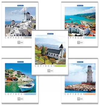 Тетрадь А5, 96 л., Brauberg эко, клетка, обложка картон, каникулы, 401847