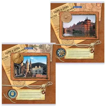 Тетрадь А5, 96 л., Brauberg эко, клетка, обложка картон, тетрадь, 401290