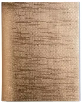 Тетрадь бумвинил А5 48 л. скоба, офсет №1, клетка, "Золото Metallic", Hatber, 48т5бвв1