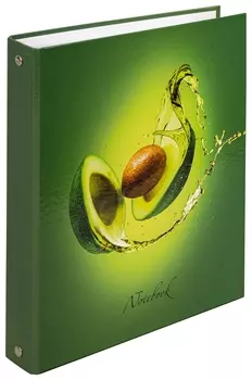 Тетрадь на кольцах А5 175х215 мм, 240 л., твердый картон, с разделителями, Brauberg, "Авокадо", 404098