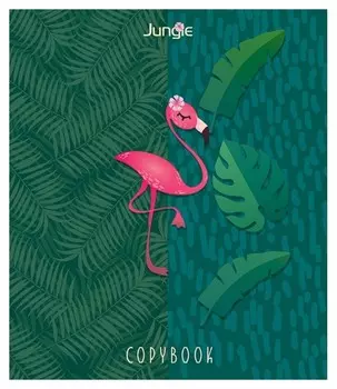 Тетрадь общая а5,40л,клетка,скрепка фламинго с6046-10