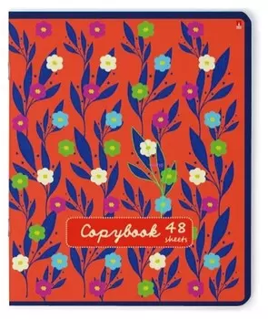 Тетрадь общая а5,48л,кл,скрепка цветочный калейдоскоп 5 видов 7-48-1054