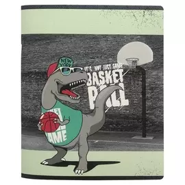 Тетрадь общая Besmart А5 48л, клетка,поля,скрепка, Teenager динозавр N1887