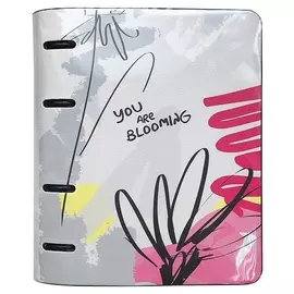 Тетрадь общая Infolio, А5 120л, клетка,кольца, кож.зам. Marker N1812