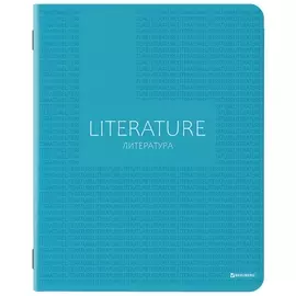 Тетрадь предметная Color 48 листов, матовая ламинация, лак, 70 г/м2, литература, линия, подсказ, Brauberg, 403986