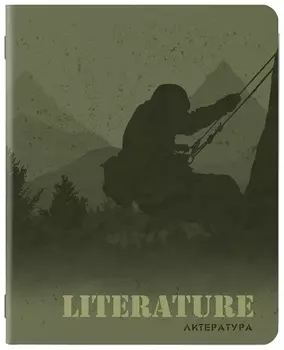 Тетрадь предметная Military 48 листов, Softtouch, 70г/м, литература, линия, подсказ, Brauberg, 404009
