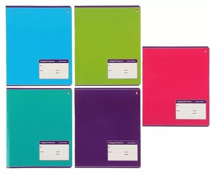 Тетрадь школьная а5,12л,узкая линия классика 5 цветов 7-12-009/5