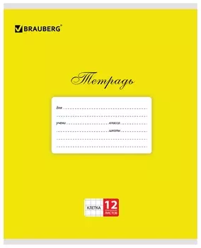 Тетрадь в клетку, 12 л