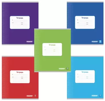 Тетрадь в клетку 18 листов А5 с обложкой из мелованного картона