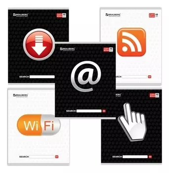 Тетрадь в линейку 48 листов "В сети"