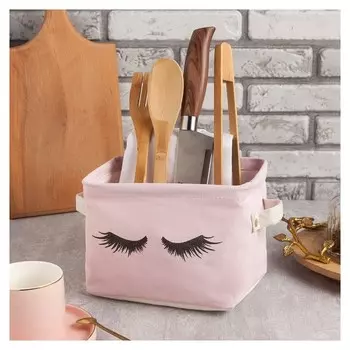 Текстильная корзинка "Глазки", 20,5х16 х14,5 см