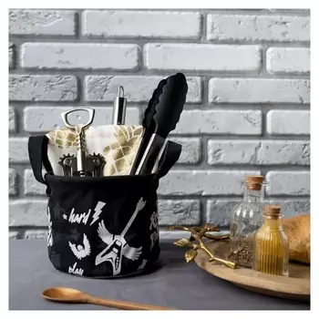 Текстильная корзинка "Rock-n-roll" 14х12см