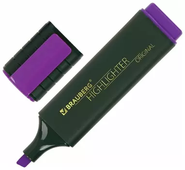 Текстовыделитель Brauberg "Original", фиолетовый, линия 1-5 мм, 151685