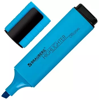 Текстовыделитель Brauberg "Original Neon", голубой, линия письма 1-5 мм, 152214