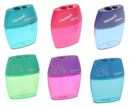 Точилка 2 отверстия с контейнером Maped Shaker
