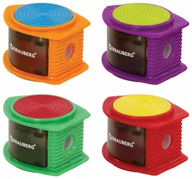 Точилка Brauberg "Flash", с контейнером, пластиковая, корпус 228472