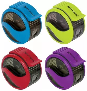 Точилка Brauberg "Rewind", с контейнером, пластиковая, корпус 228468