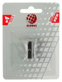 Точилка Globus, 1 отверстие, металлическая, скошенный край
