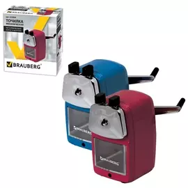 Точилка механическая "Red Power", металлический корпус и механизм, красная