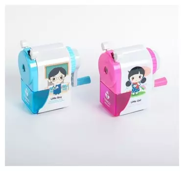 Точилка механическая с контейнером и ручкой Классика