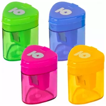 Точилка юнландия "Трио", с контейнером, пластиковая, корпус 228438