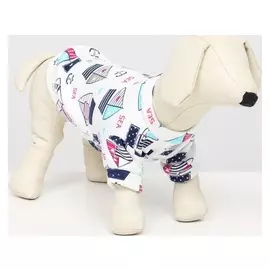 Толстовка "Корабли", размер M (ДС 30, ОШ 30, ОГ 40 см), белая