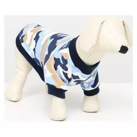 Толстовка "Милитари", размер L (ДС 35, ОШ 35, ОГ 45 см), синяя