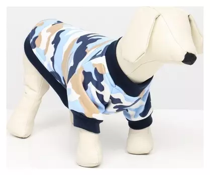 Толстовка "Милитари", размер XL (ДС 40, ОШ 40, ОГ 50 см), синяяя