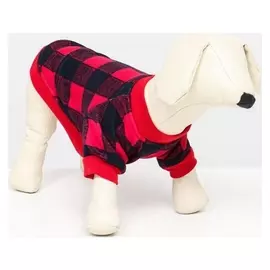 Толстовка "Тартан", размер S (ДС 25, ОШ 25, ОГ 35 см), красная