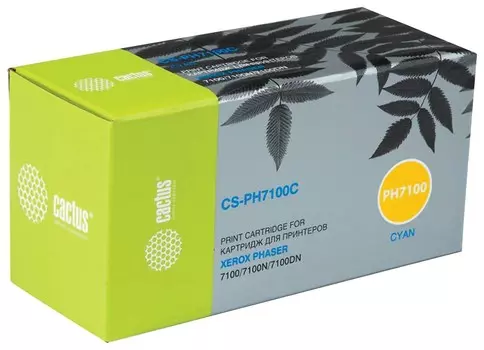 Тонер-картридж Cactus (Cs-ph7100c) для Xerox Phaser 7100, голубой, ресурс 4500 стр.