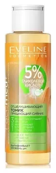 Тоник для лица Отшелушивающий придающий сияние с Гликолевой кислотой 3в1
