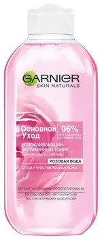 Тоник для лица успокаивающий для сухой и чувствительной кожи Розовая вода