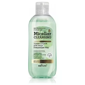 Тоник-спонж для лица Очищающий уход