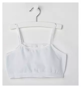 Топ для девочки, цвет белый, рост 122-128 см