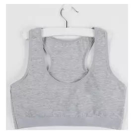 Топ для девочки, цвет серый, рост 134-140 см