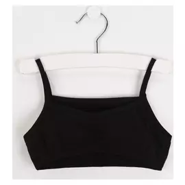 Топ-майка для девочки, на тонких брителях, цвет чёрный, рост 146-152 см