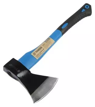 Топор кованый Tundra, фиберглассовое обрезиненное топорище 43 см, 1000 г