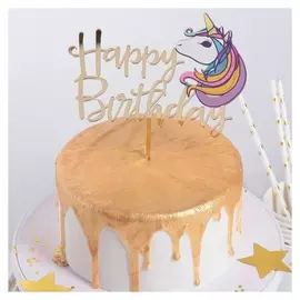 Топпер на торт 15x13,5 см "Единорог"
