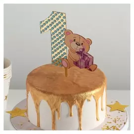 Топпер на торт "Один годик", 16×11 см