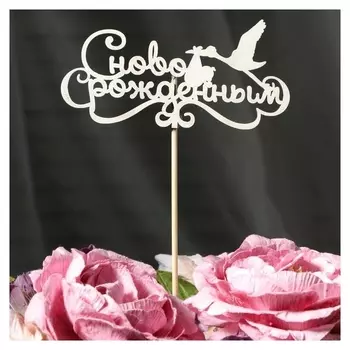 Топпер "С новорожденным" на подвесе дарим красиво