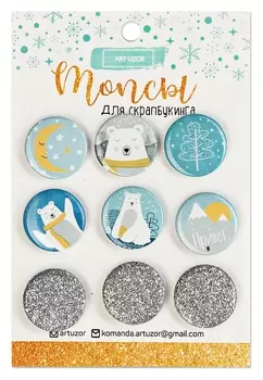 Топсы для скрапбукинга в наборе «Мои зимние сны», 9,5 × 14 см