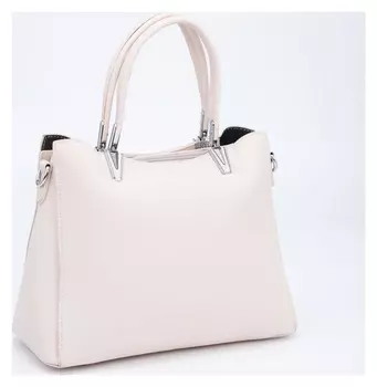 Тоут, отдел на молнии, наружный карман, цвет молочный